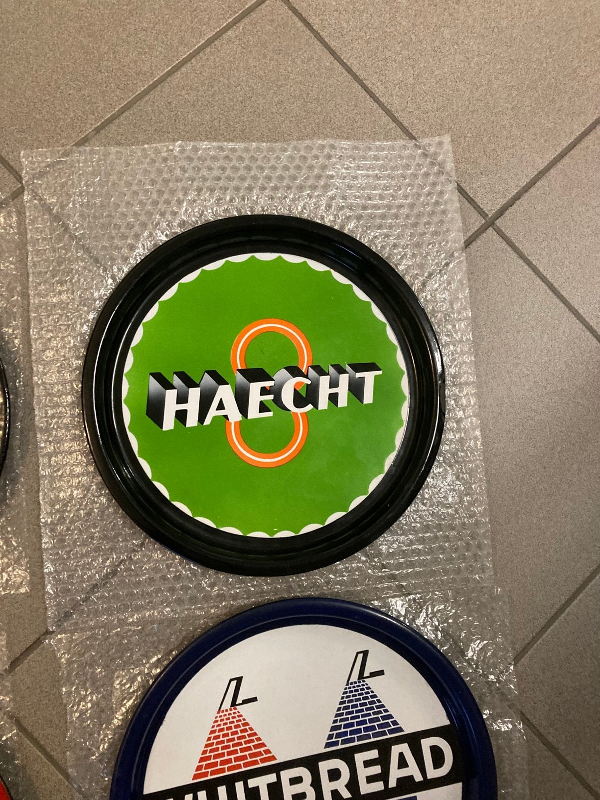 Haecht 8 oude emaille reclame, Antiek en Kunst, Ophalen of Verzenden