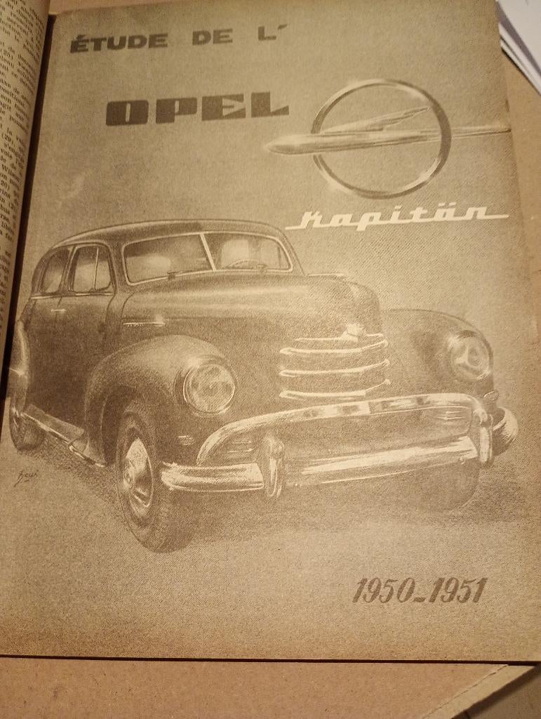 revue technique opel kapitan 2473cc de 1950-1951, Ophalen of Verzenden