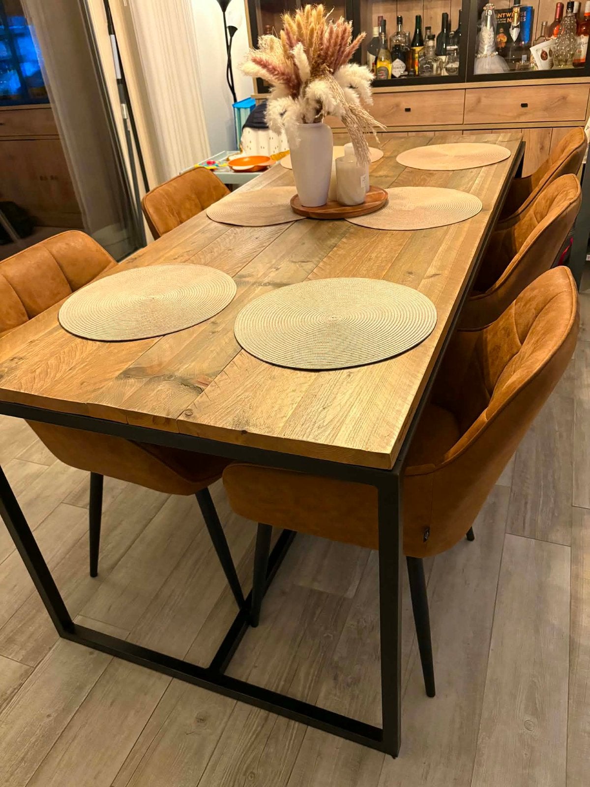 Eettafel 200x85, Huis en Inrichting, Tafels | Eettafels, Ophalen, Gebruikt, 50 tot 100 cm, Vijf personen of meer