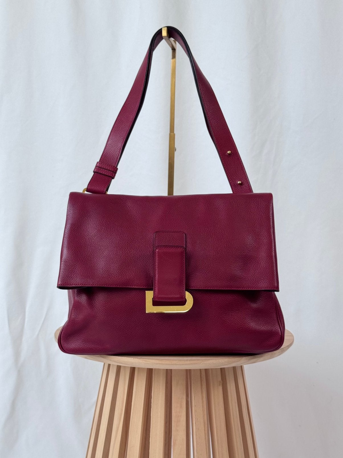 Delvaux Relais schoudertas, Enlèvement, Comme neuf, Rouge, Sac à bandoulière