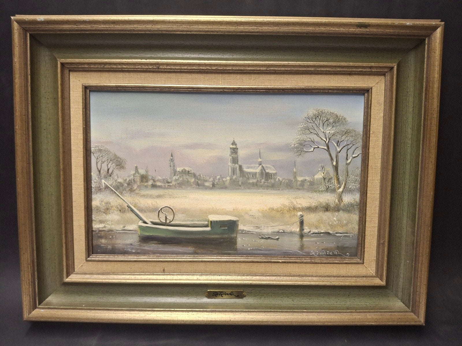 landschap met palingboot Jan Van De Vel, Enlèvement ou Envoi, Paysage