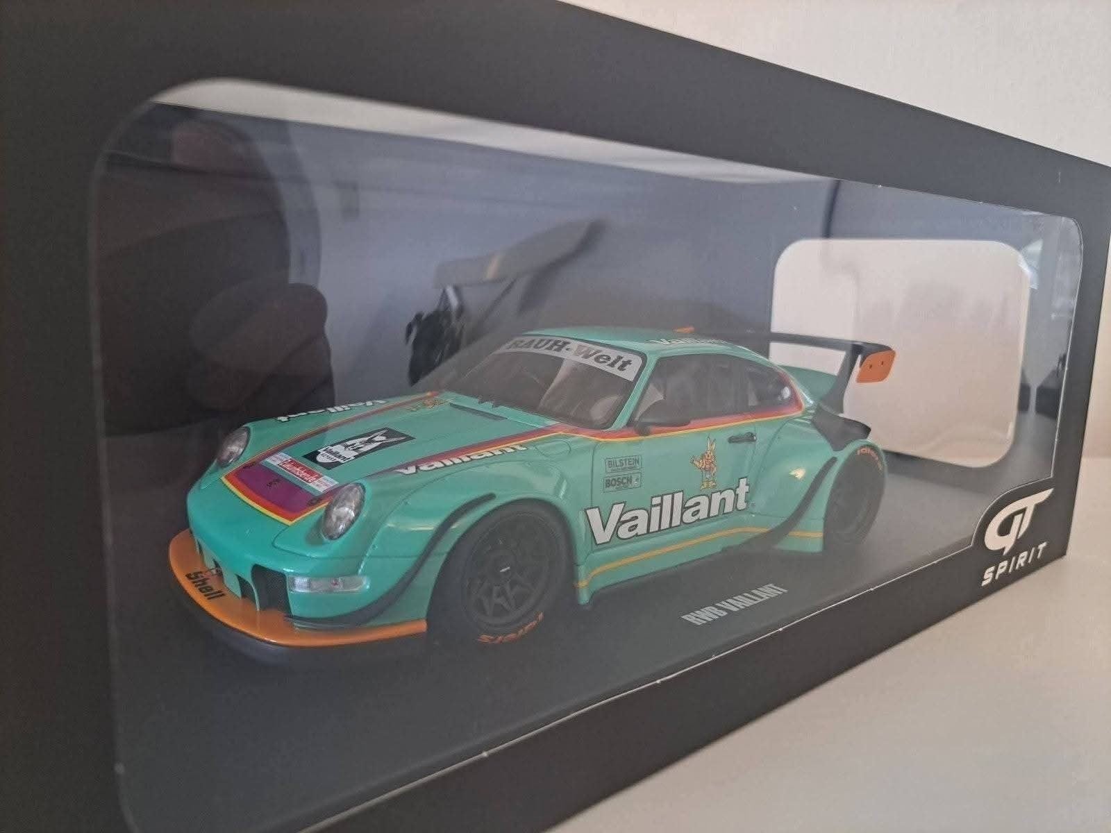 Porsche 911 993 RWB Rauh-Welt Vaillant GT869 1/18 Neuve, Enlèvement ou Envoi, Neuf, Voiture, Autres marques