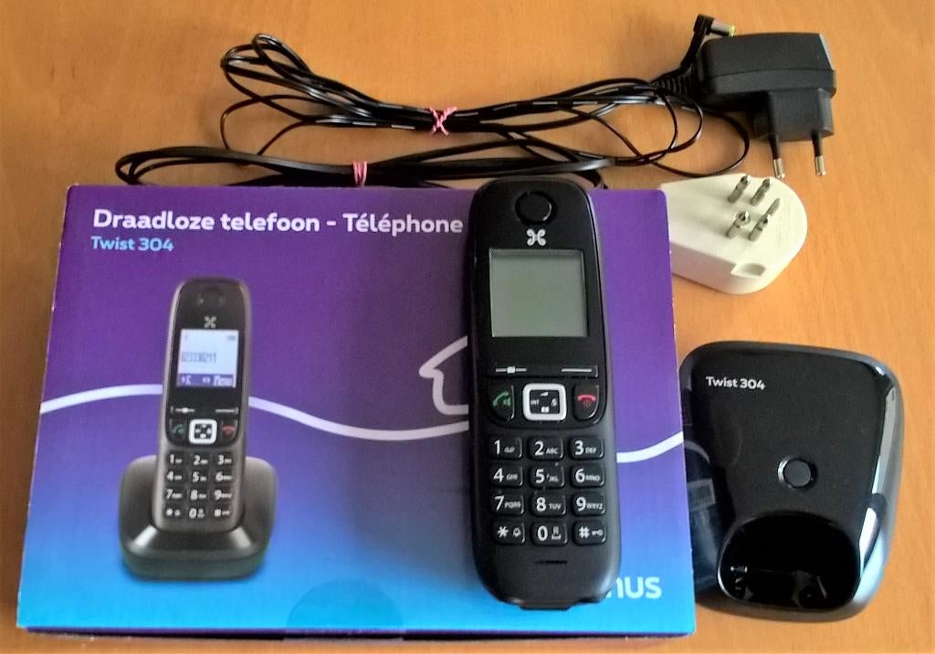 Te koop: Twee draadloze telefoons "Twist 304 van Proximus, Ophalen, Zo goed als nieuw, 2 handsets
