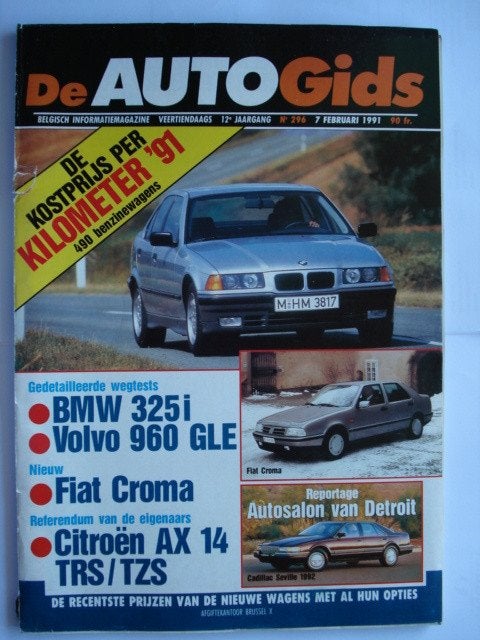 AutoGids 296 BMW 325i E36 Volvo 960 Citroën AX Fiat Croma, Envoi, Utilisé, Général