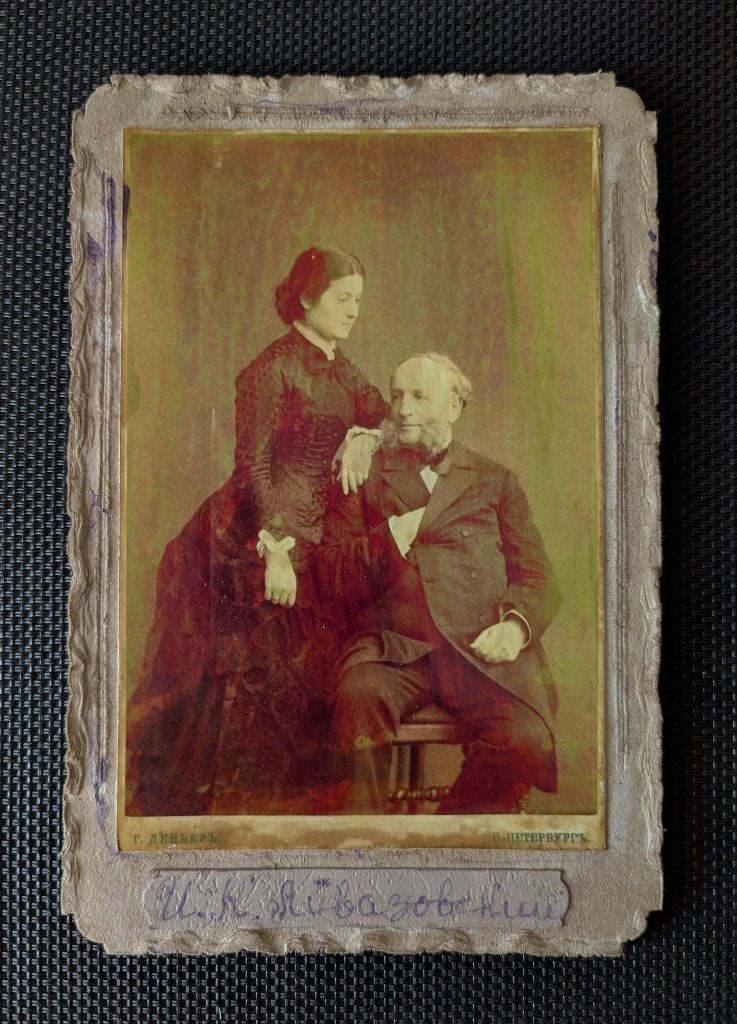 Foto van I. K. Aivazovsky met zijn vrouw, Verzamelen, Foto's en Prenten, Verzenden, Gebruikt, Buitenland, Foto