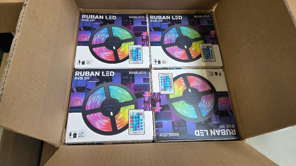 Lot de 160 bandes LED Ruban LED RGB KOOLSTAR (3 m), Enlèvement ou Envoi, Neuf, Led Strip RVB