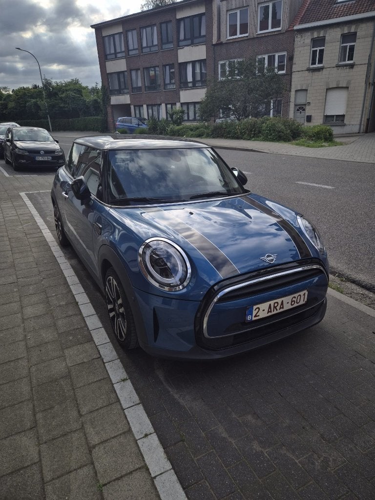 Mini Cooper 2021, Auto's, 4 zetels, Blauw, Leder, Handgeschakeld