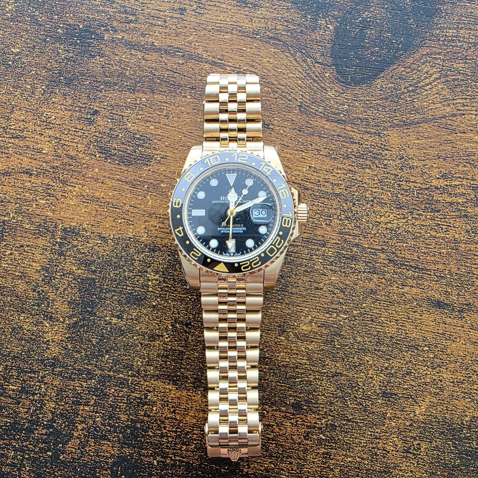 Rolex GMT-Master II – Bicolor (Staal/Geel Goud) – Root Beer, Bijoux, Sacs & Beauté, Montres | Hommes, Rolex, Enlèvement ou Envoi