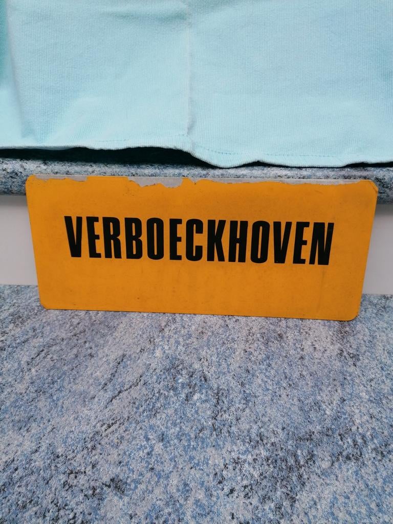 Dubbelzijdig Brussels Trambord Houtweg/Verboeckhoven MIVB, Ophalen, Gebruikt, Tram