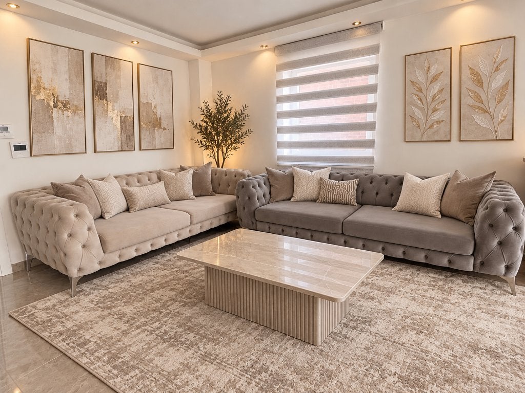 Salon: 2 canapés + 2 fauteuils, Trois personnes, 100 à 125 cm, 200 à 250 cm, Banc droit