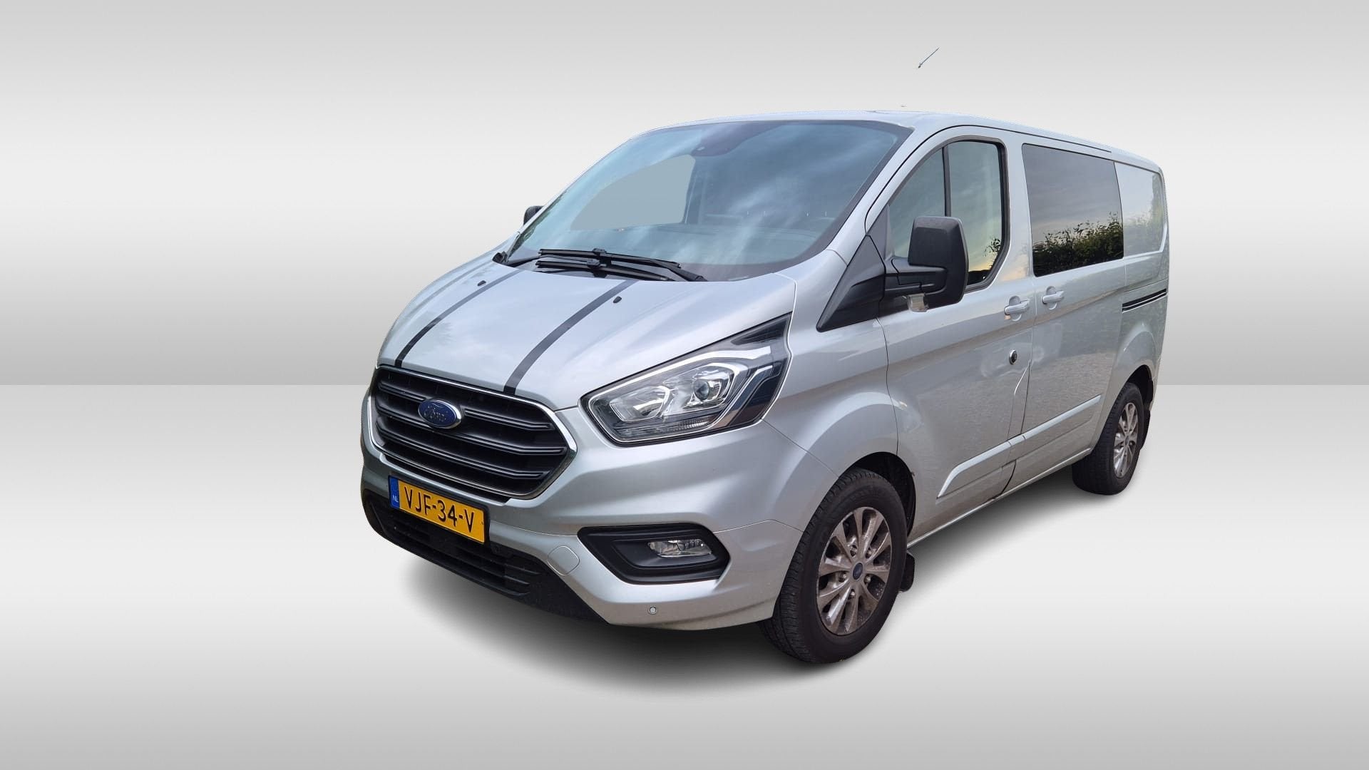 Ford Transit Custom 2.0 TDCI 130pk L1 H1 Limited Automaat DC, Auto's, Bestelwagens en Lichte vracht, Automaat, Diesel, Ford, Zilver of Grijs