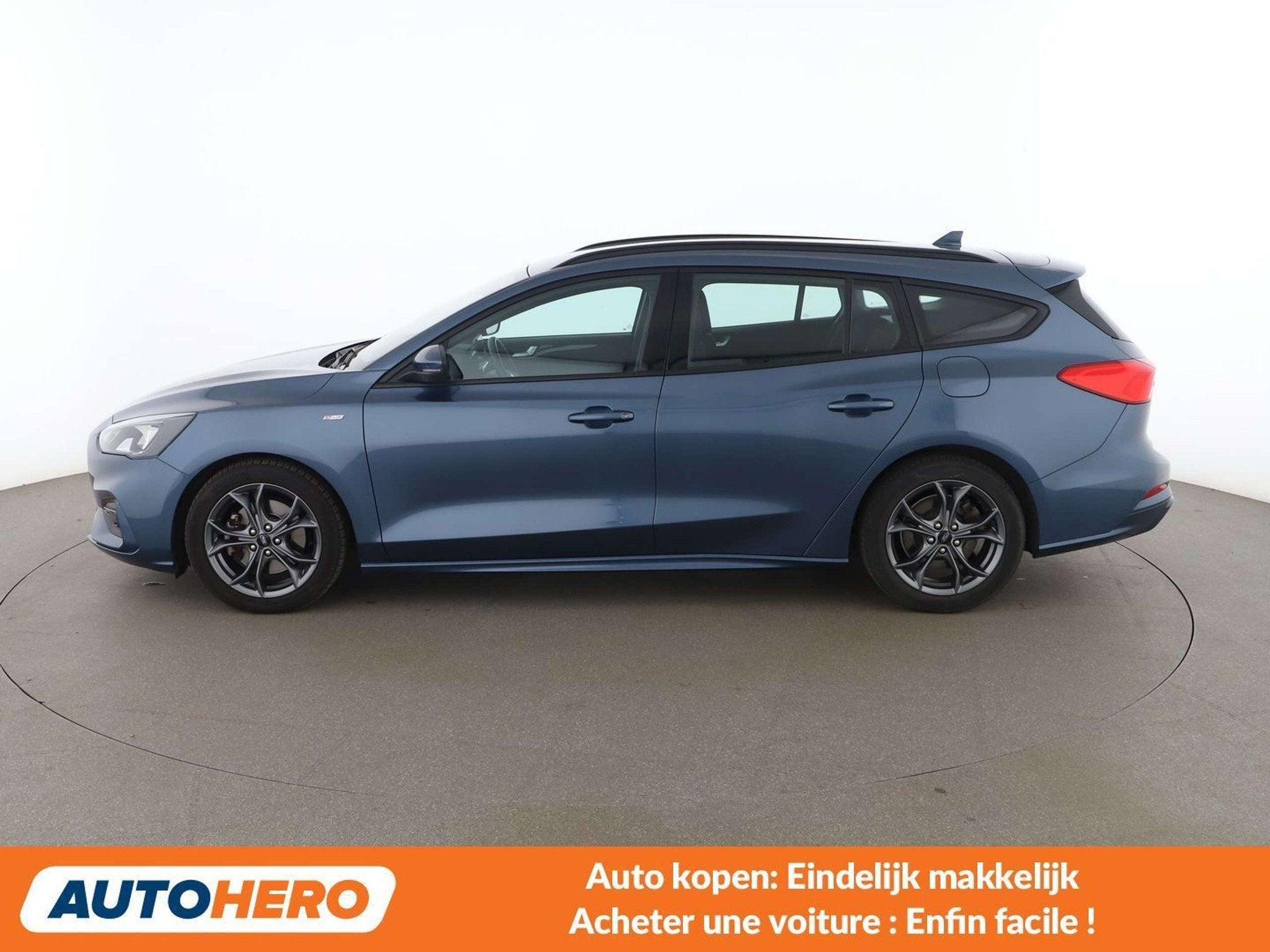 Ford Focus 1.5 EcoBoost ST-Line (bj 2019), Auto's, Ford, Stof, Blauw, 1409 kg, 5 deurs