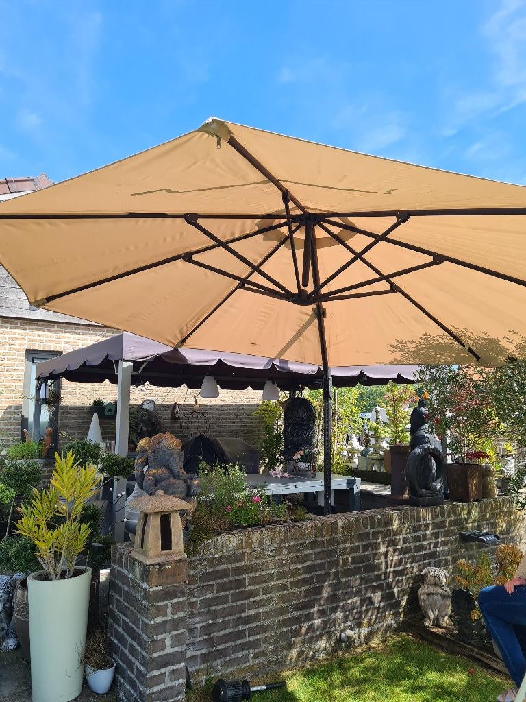 grote tuinparasol 3,5m, Ophalen, Gebruikt