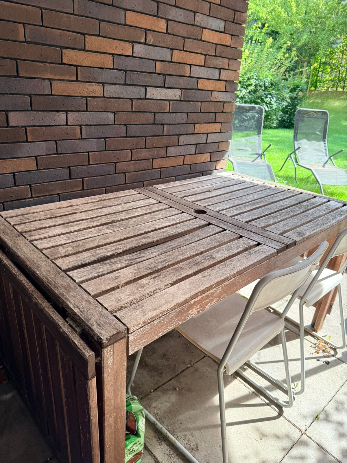 Table de jardin extensible, Tuin en Terras, Bergingen en Tuinkasten, Gebruikt, Hout, Ophalen