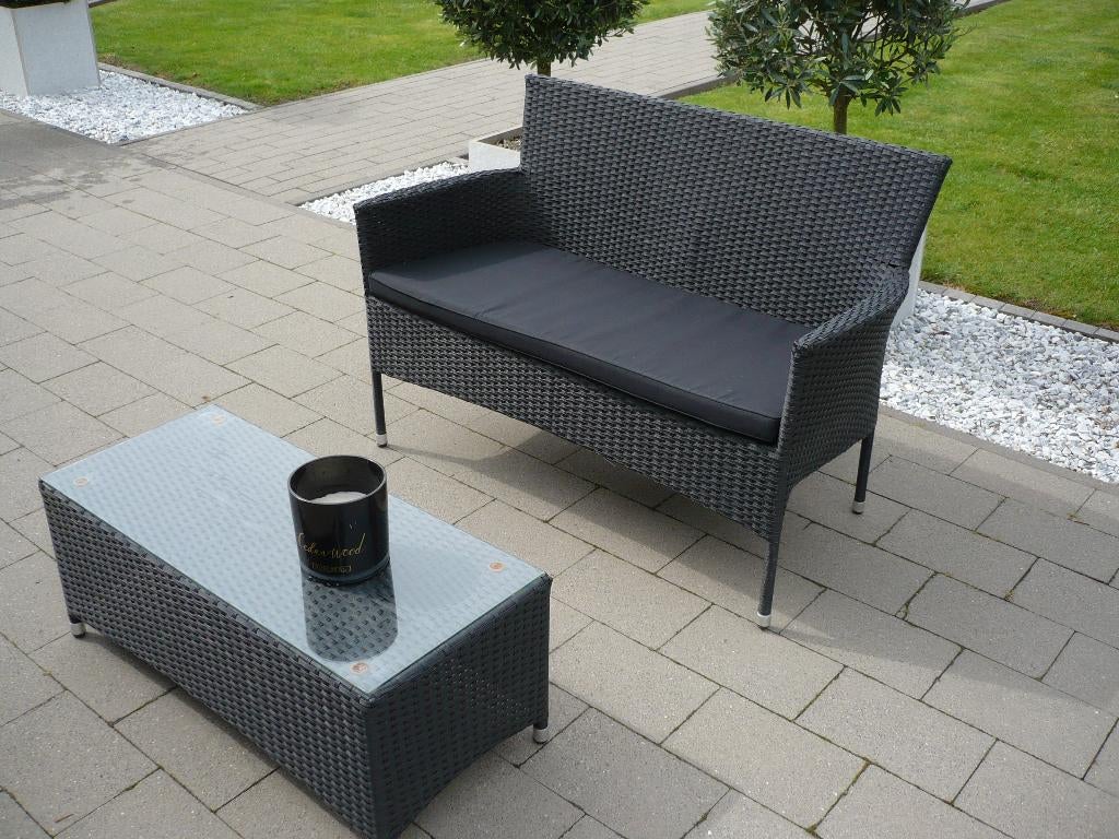 banc de jardin avec table, Enlèvement, Utilisé