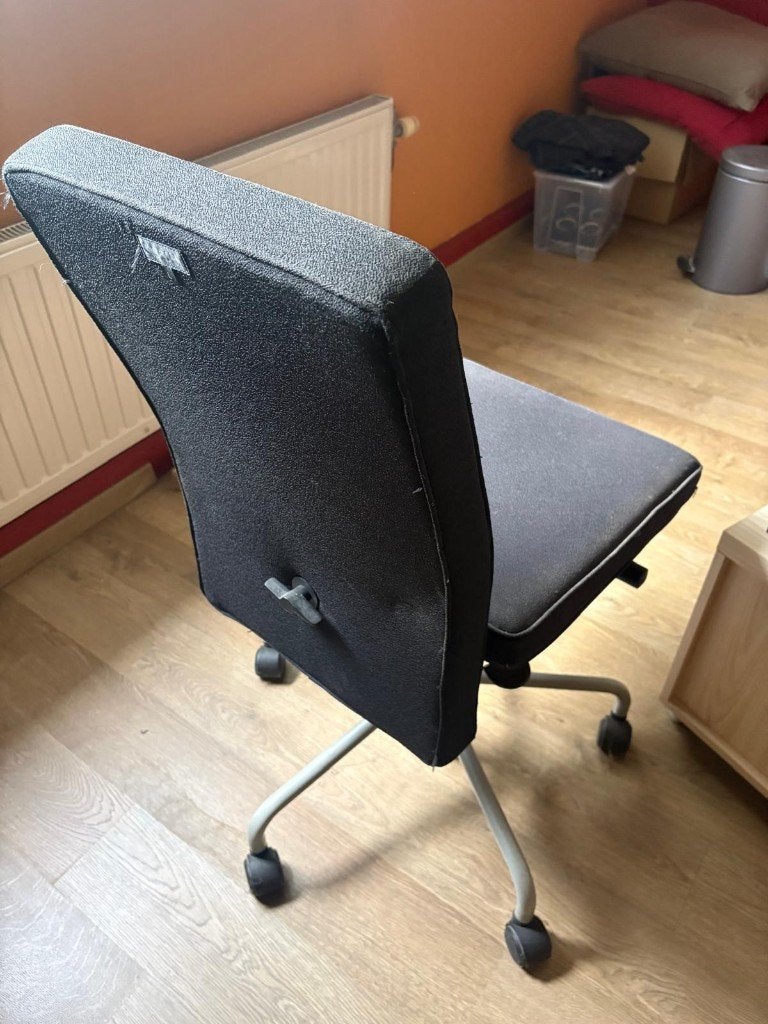 Bureaustoel in stof, Ophalen, Gebruikt, Zwart, Bureaustoel