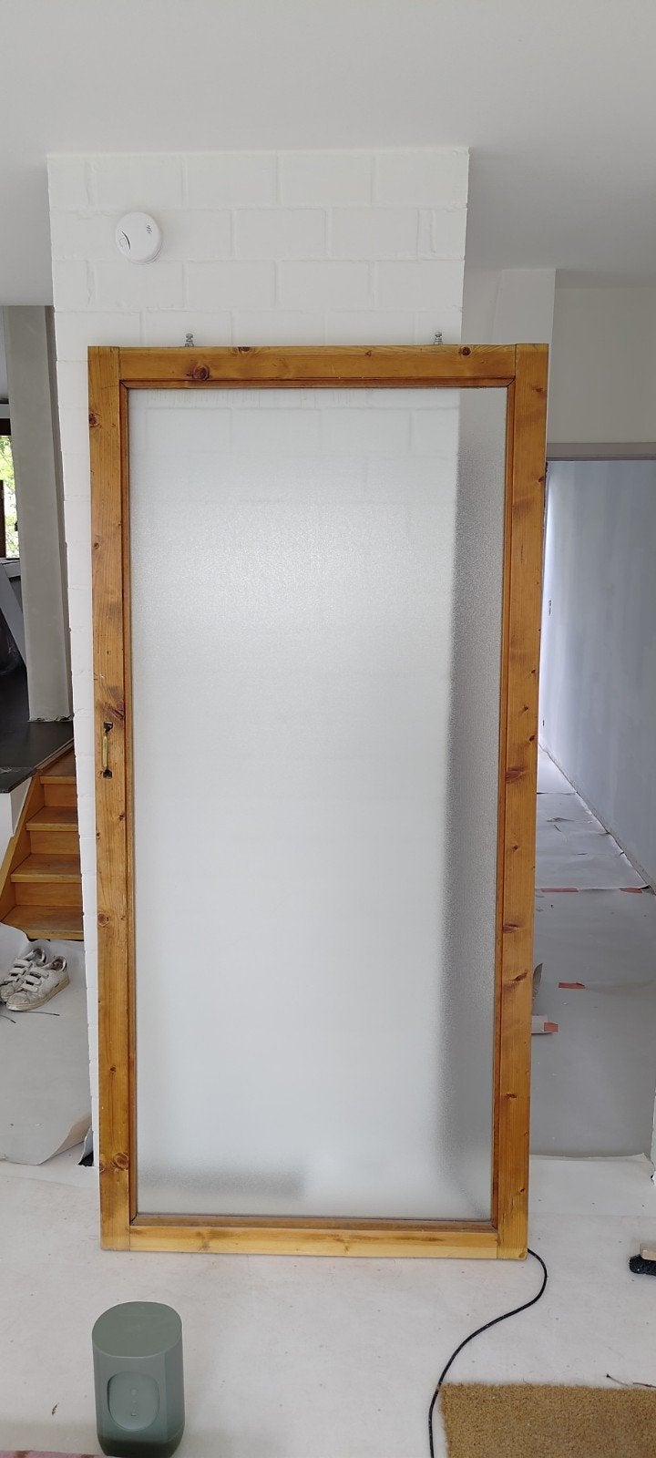 Gratis (schuif)deur hout met glas, Enlèvement, Bois