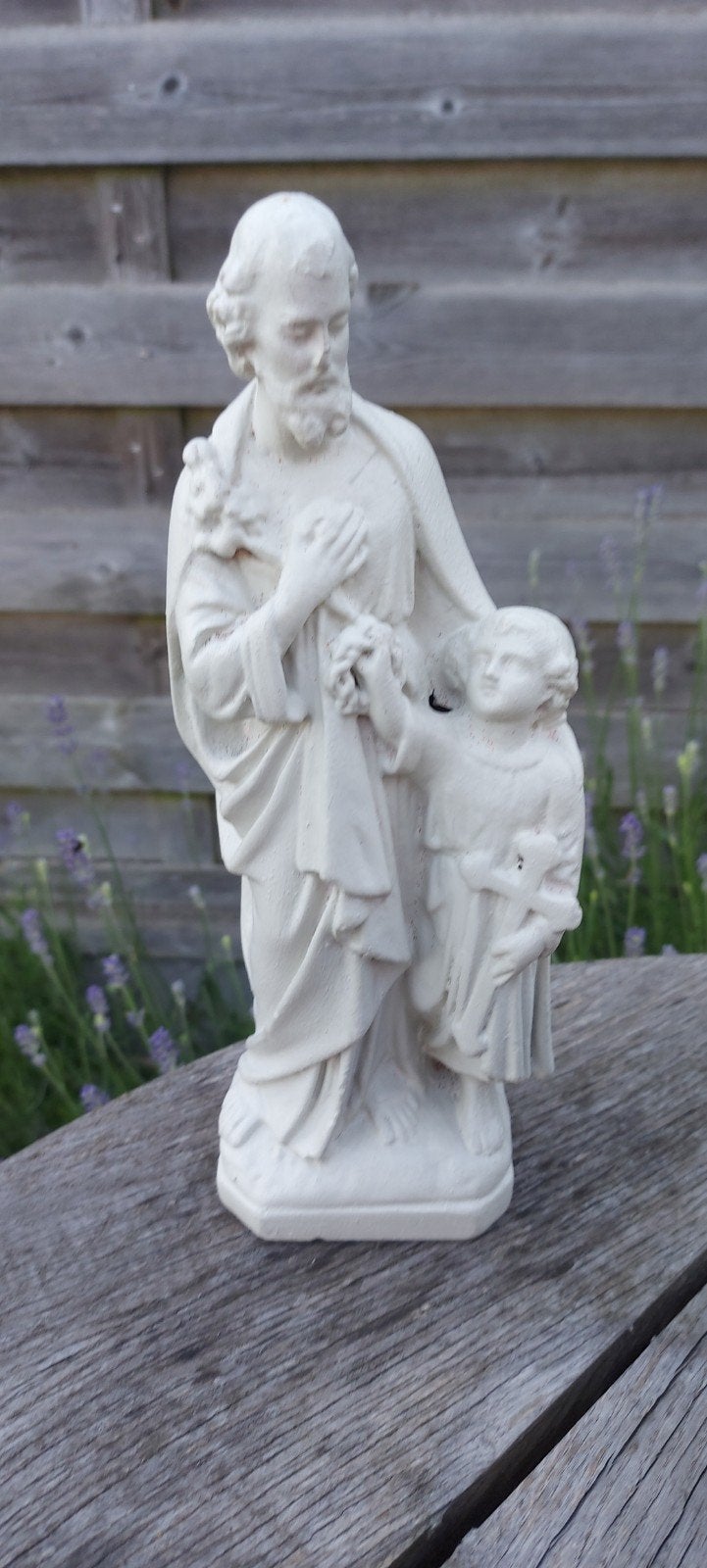 Sint Jozef met Heilig kind Jezus 25 cm, Antiek en Kunst, Ophalen