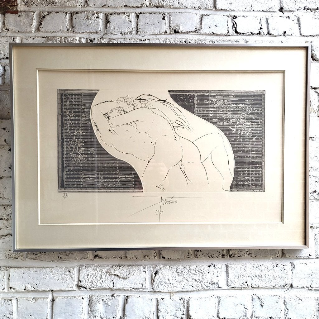 Lithographie Trémois "Le sacre du Printemps" 75', Antiquités & Art, Enlèvement ou Envoi, Personnages et figures fantastiques, Lithographie