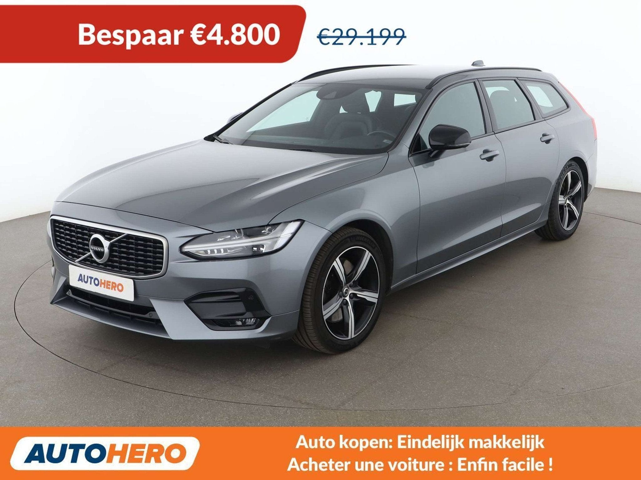 Volvo V90 2.0 T5 R-Design (année de construction 2019), 250 ch, Argent ou Gris, Achat, V90