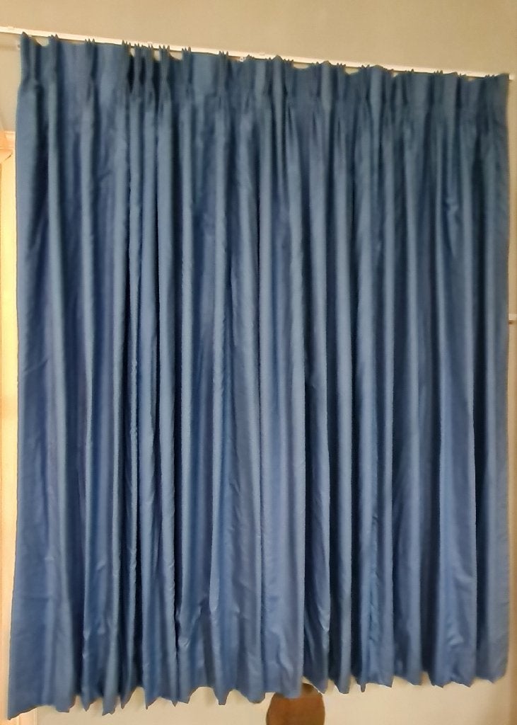 Dikke degelijke gordijnen 'Handmade in UK', Huis en Inrichting, 200 cm, Overige merken, Blauw, Ophalen of Verzenden
