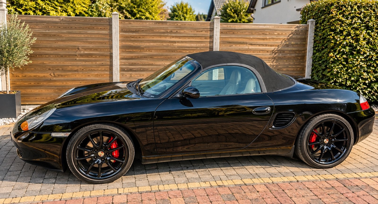Porsche Boxster 2.5 Tiptronic S Oldtimer, Auto's, Cabriolet, Leder en Stof, Zwart, Grijs