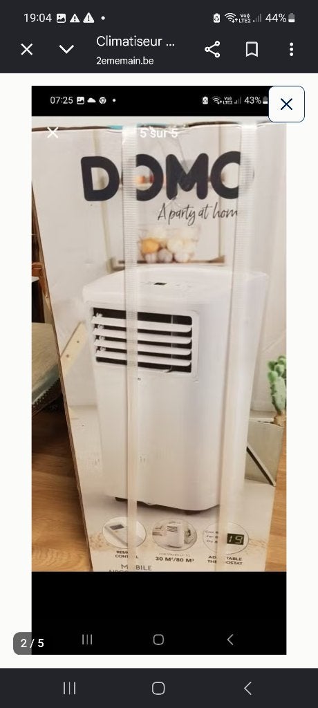 Climatiseur mobile neuf, Neuf, 60 à 100 m³, Refroidissement et Déshumidification, Enlèvement