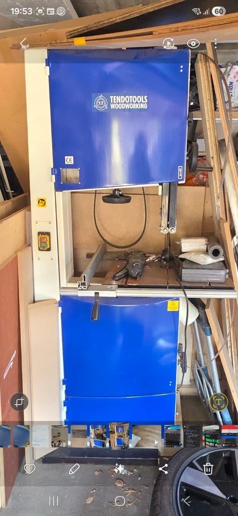 Lintzaag Tendotools BAS 470 (Zware 2.1 kW versie), Bricolage & Construction, Enlèvement, Comme neuf, 1200 watts ou plus, Scie à ruban
