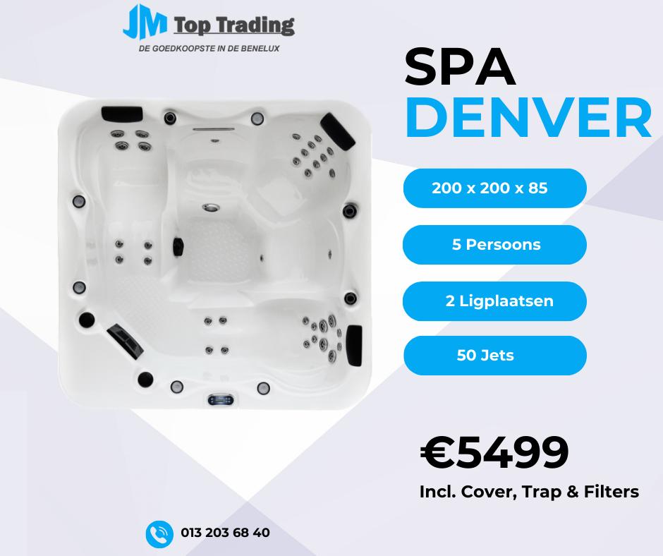 Spa Denver – 5 pers jacuzzi – 200x200x85cm – 50 massagejets!, Enlèvement, Neuf, Autres types