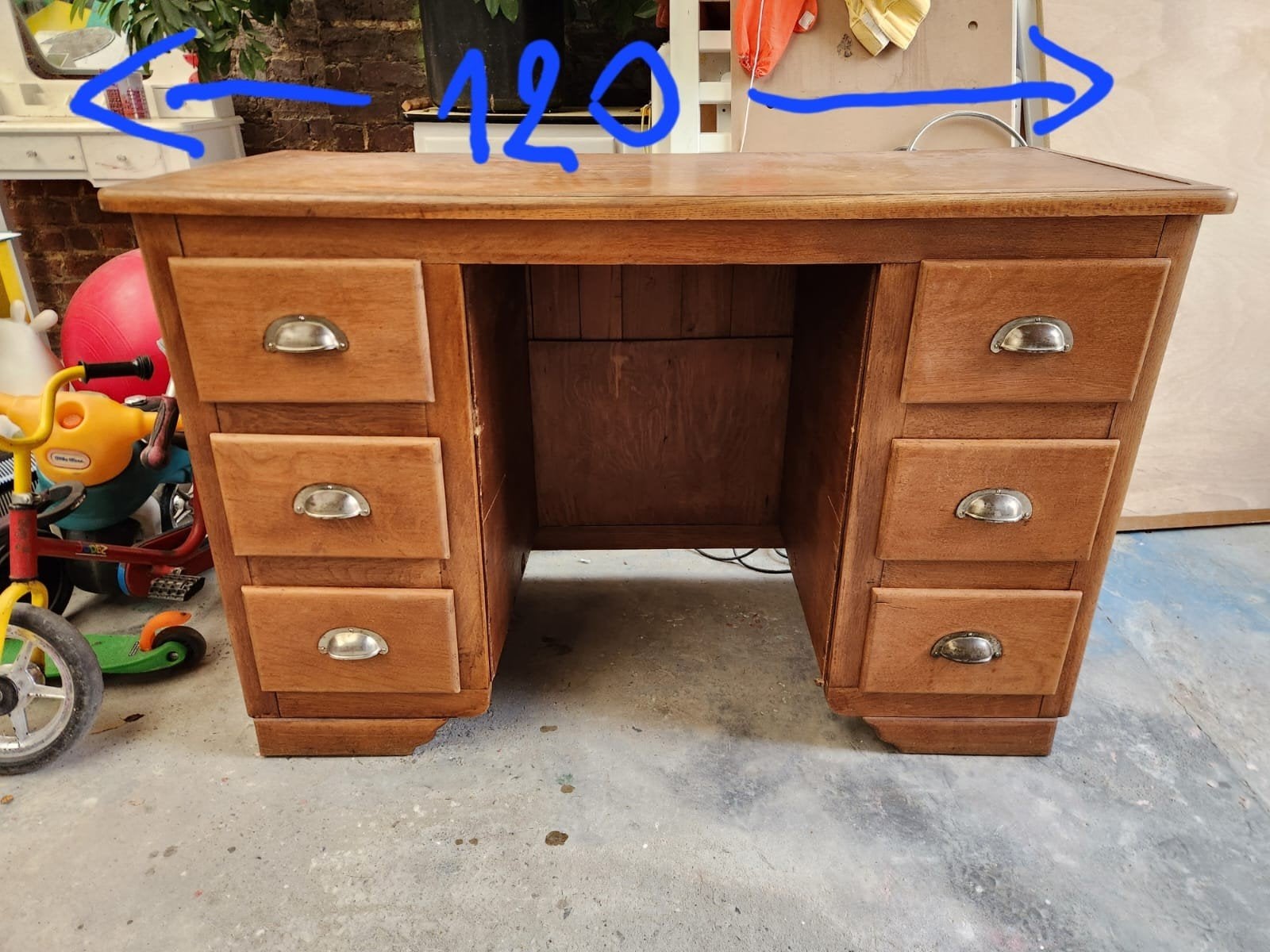 Bureau, Huis en Inrichting, Ophalen, Gebruikt, 51 cm, 120 cm