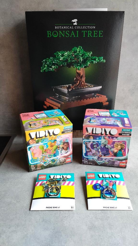 lego botanical 10281 bonsai en vidiyo 43105 43106, Kinderen en Baby's, Ophalen of Verzenden, Nieuw, Complete set, Lego
