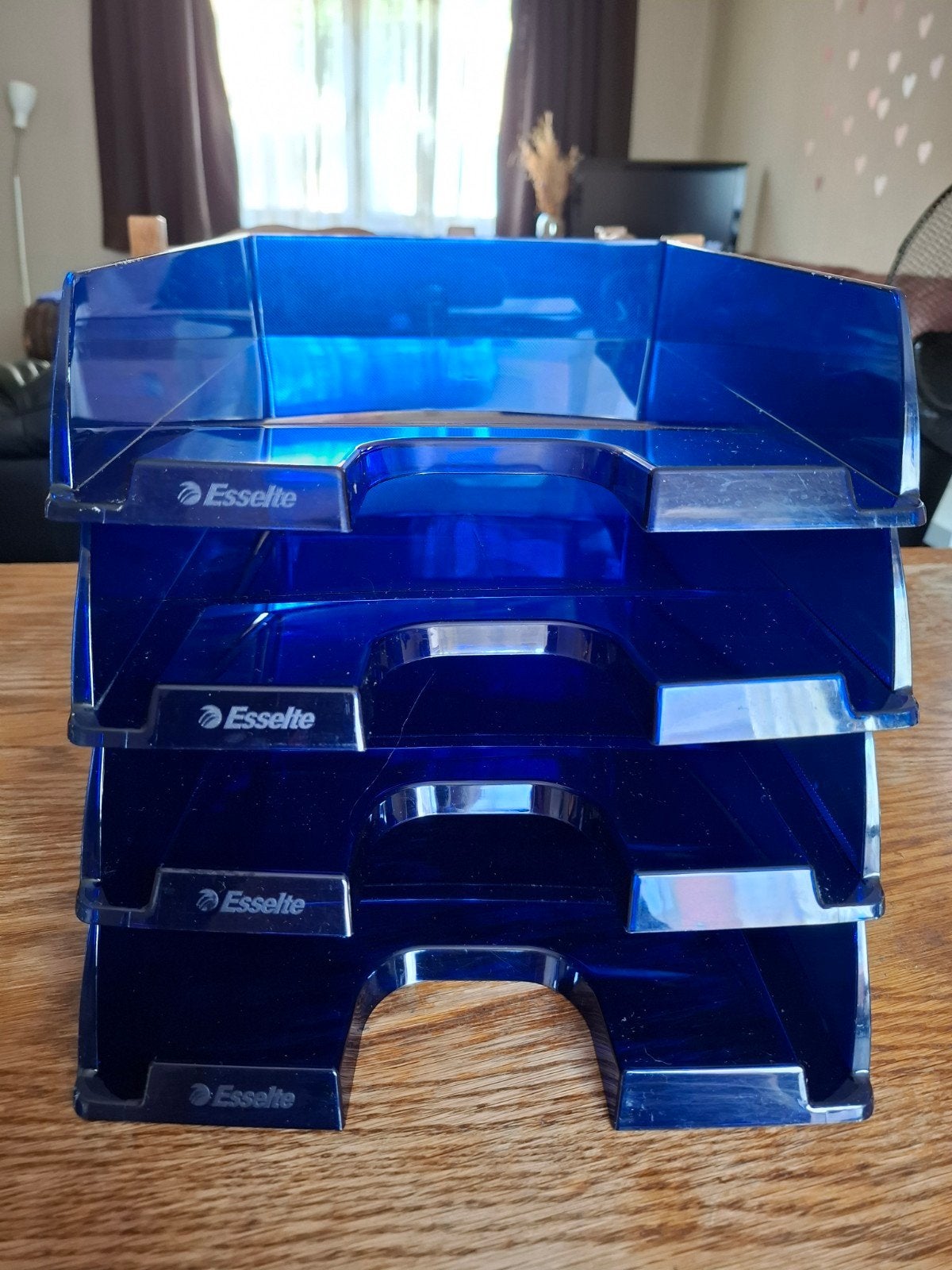 Esselte stapelbare brievenbakjes – 4 lagen – Blauw, Diversen, Bureau-accessoires, Ophalen
