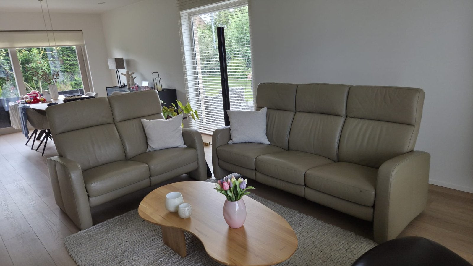 Volledige lederen salon met relax te koop – W. Schillig, Enlèvement, Comme neuf
