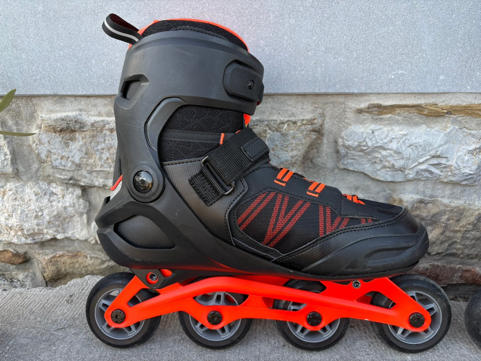 Roller fitness adulte FIT500 - OXELO orange flamme fluo, Sport en Fitness, Skeelers, Ophalen, Zo goed als nieuw