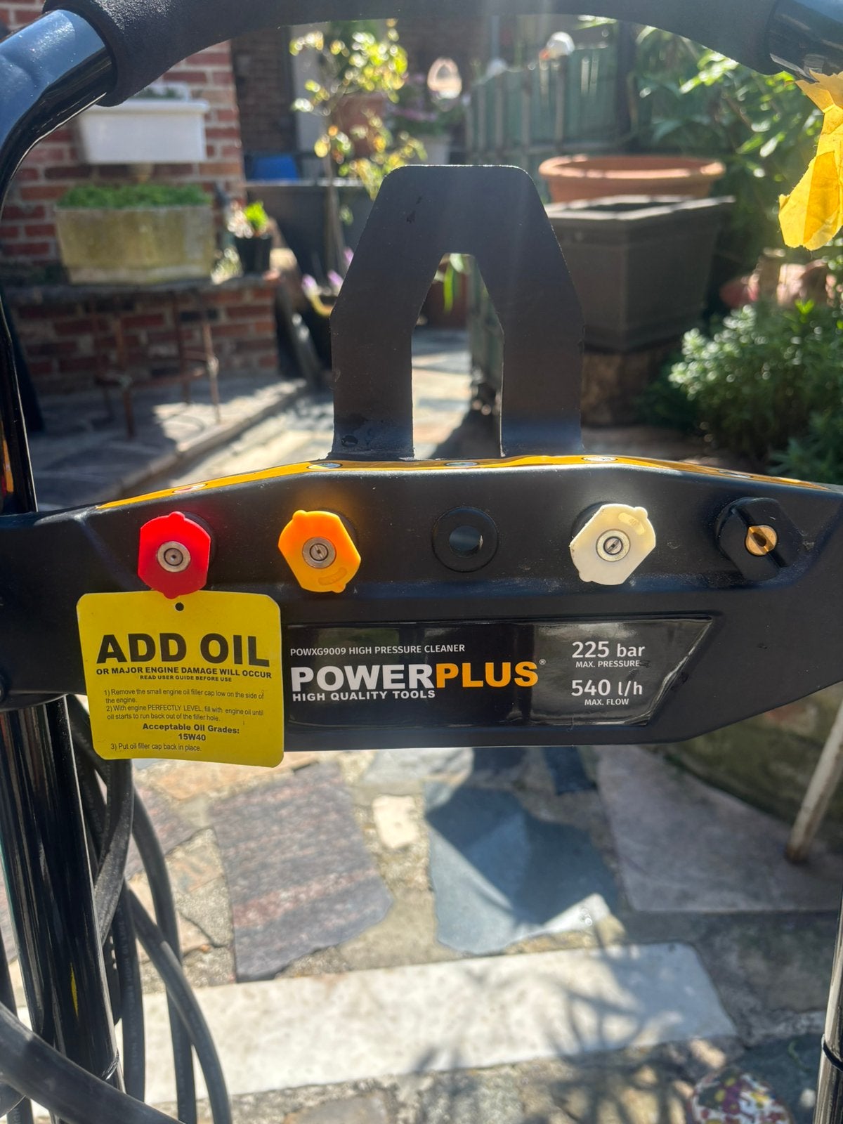 POWERPLUS HOGE DRUK 225 bar, Ophalen, Zo goed als nieuw, Benzine