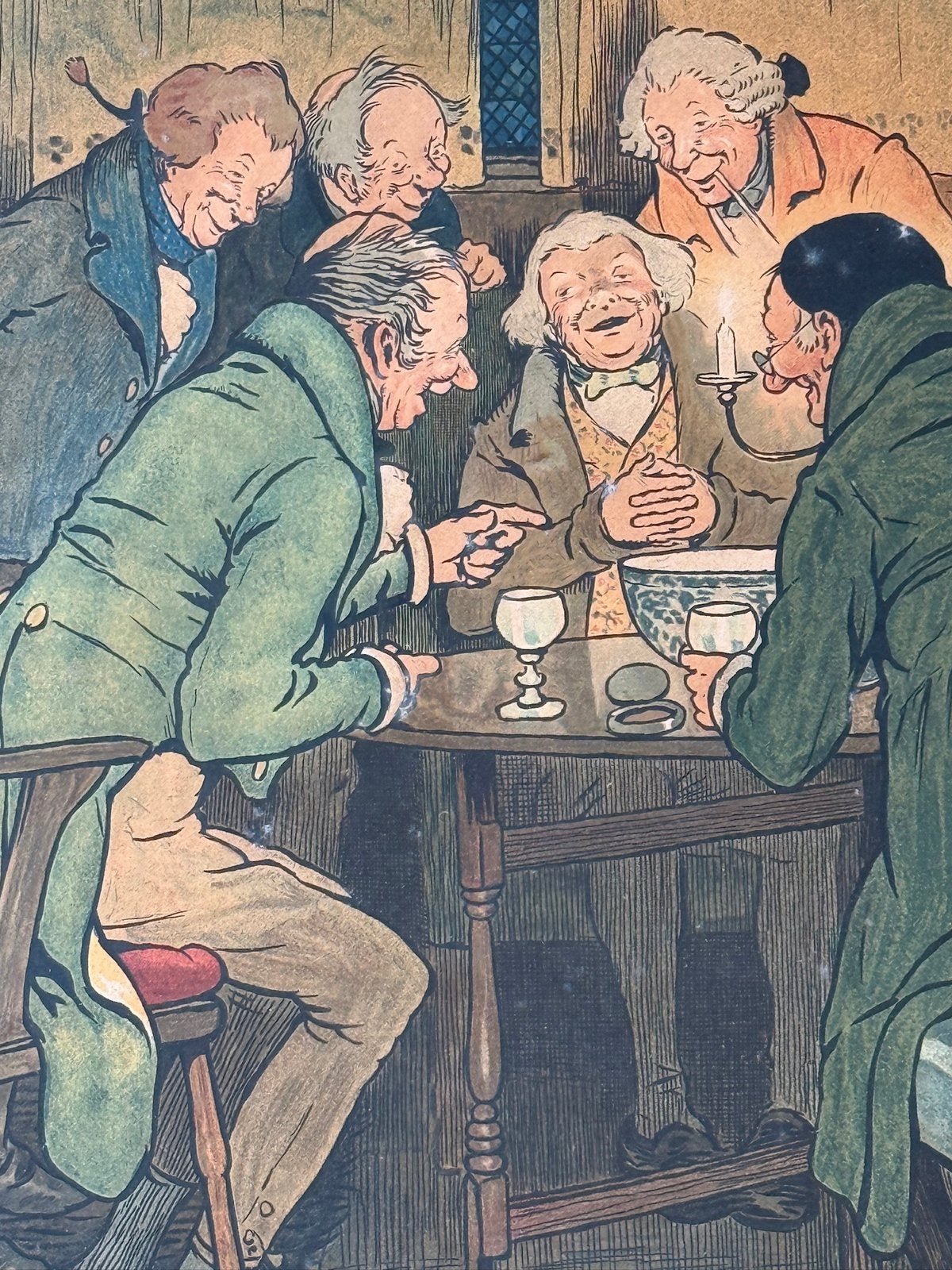 Imprimer « Une bonne histoire » - Cecil Alden, Antiquités & Art, Enlèvement, Vintage, Dessin