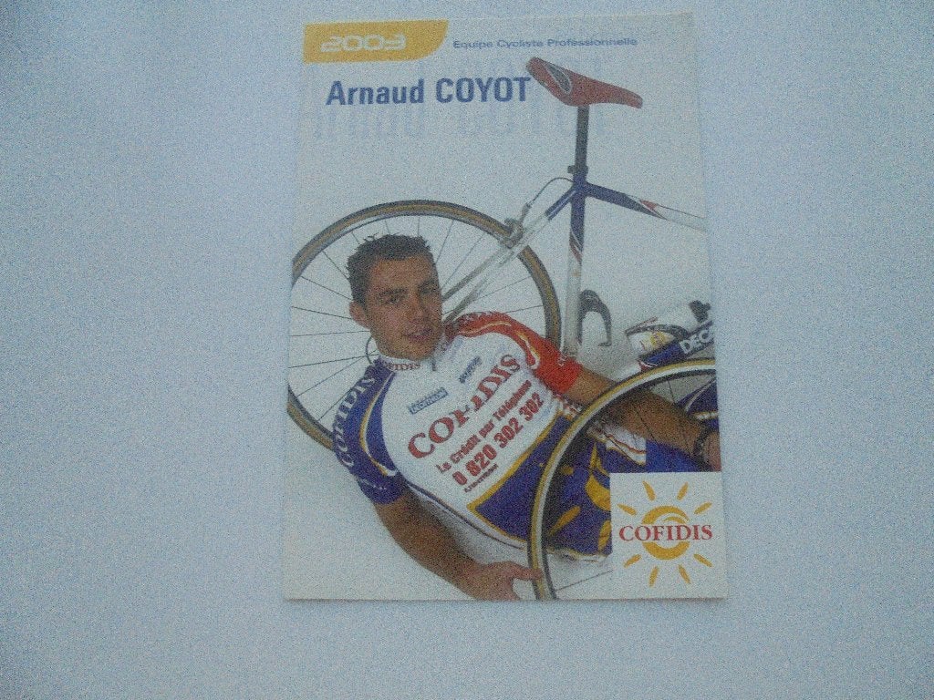 wielrenner-arnaud coyot, Verzamelen, Foto's en Prenten, Verzenden, 1980 tot heden, Zo goed als nieuw, Foto