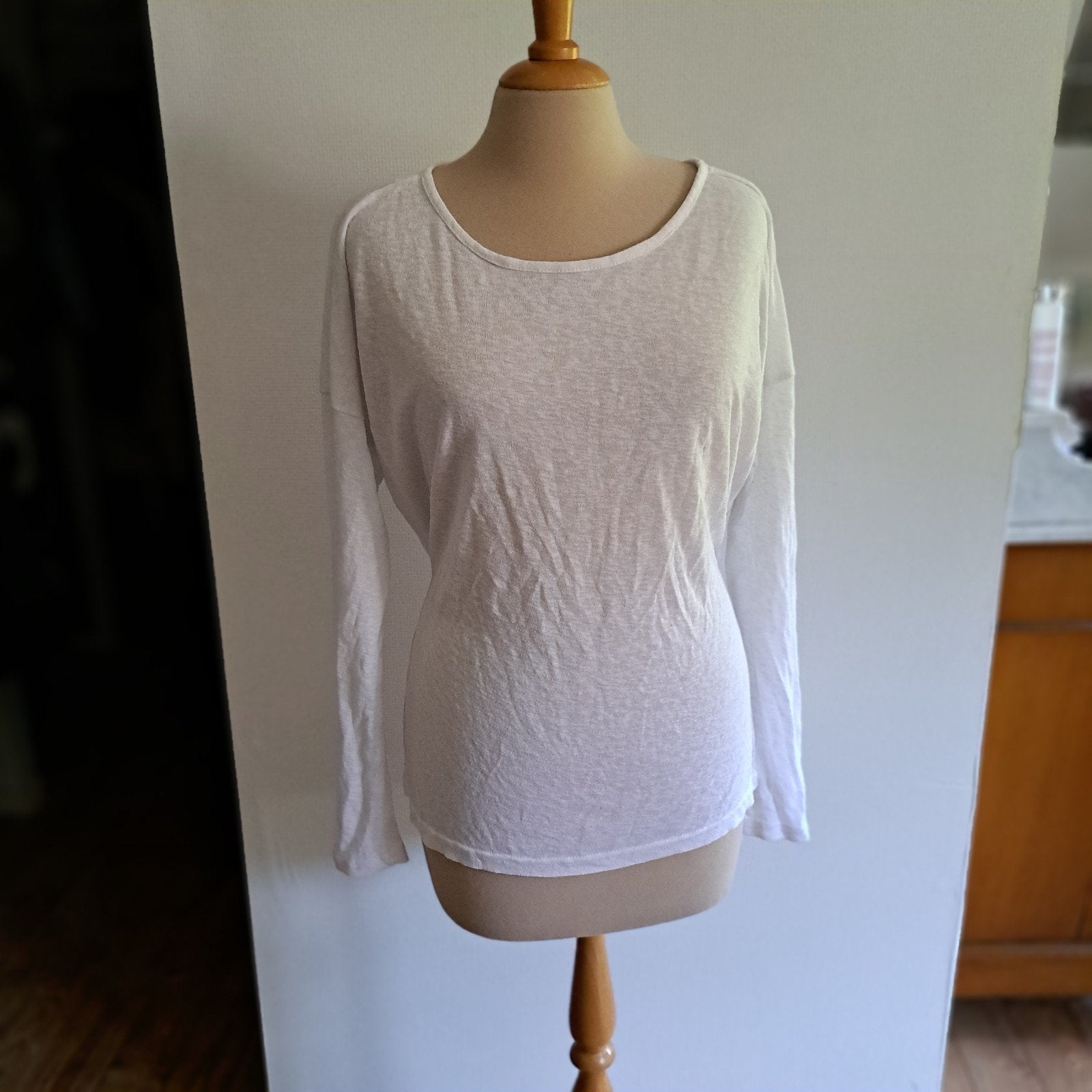 Losse witte t-hirt met split lang beide kanten, Kleding | Dames, Blouses en Tunieken, Ophalen