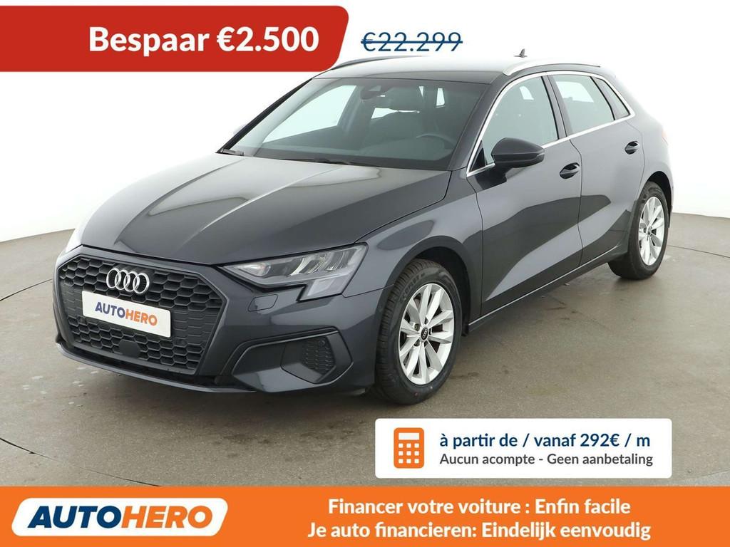 Audi A3 30 TFSI (bj 2023), Auto's, Voorwielaandrijving, Bluetooth, Gebruikt, Leder