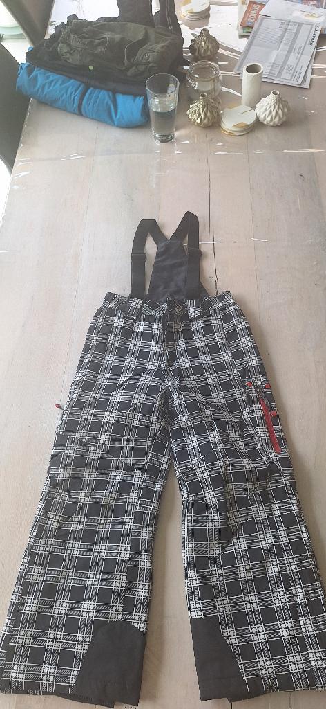 skibroek 128 zwart/wit geruit, Ophalen, Gebruikt, Jongen of Meisje, Broek