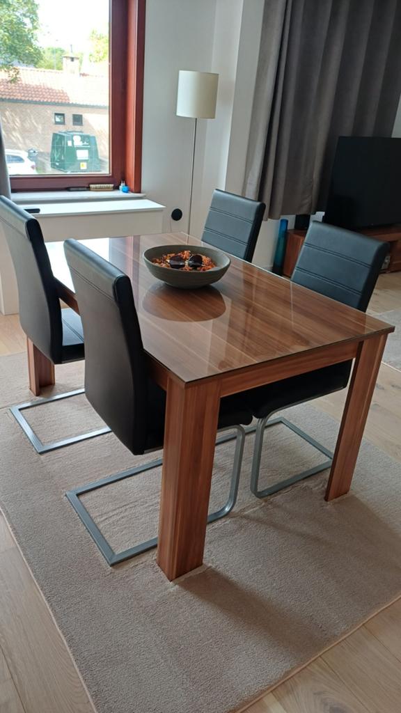 Eetplaats tafel en 4 stoelen, Huis en Inrichting, Complete eetkamers, Ophalen