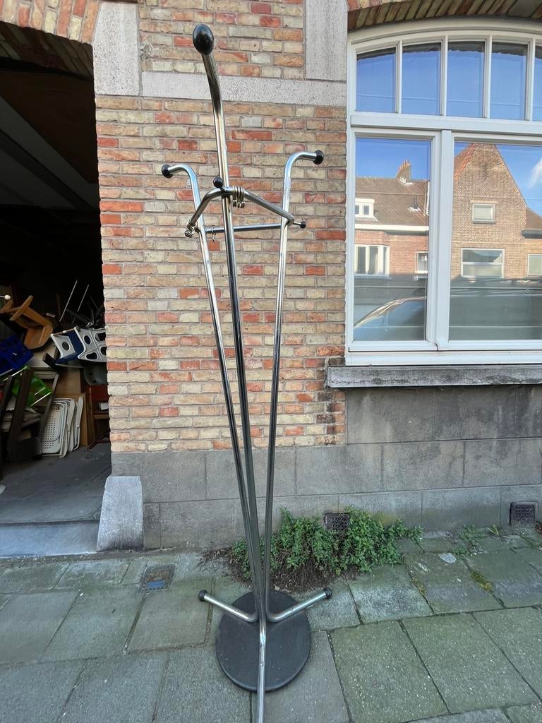 Mid-century staande kapstok Tubax, Ophalen, Gebruikt, Metaal, Staande kapstok