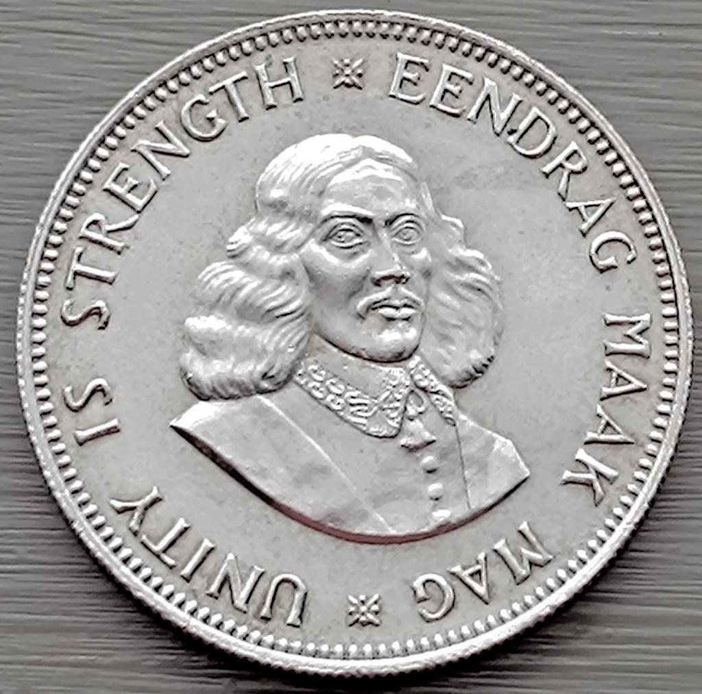 munt Zuid-Afrika 20 cent 1961 zilver 0,500, Postzegels en Munten, Munten | Afrika, Ophalen of Verzenden, Zuid-Afrika, Zilver