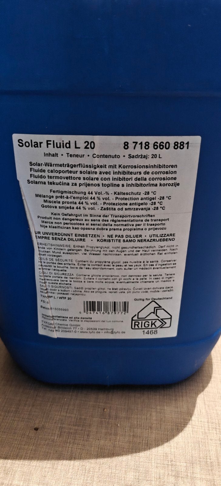 Bosch glycol voor zonneboiler - 19 liter, Ophalen, Nieuw, Overige typen