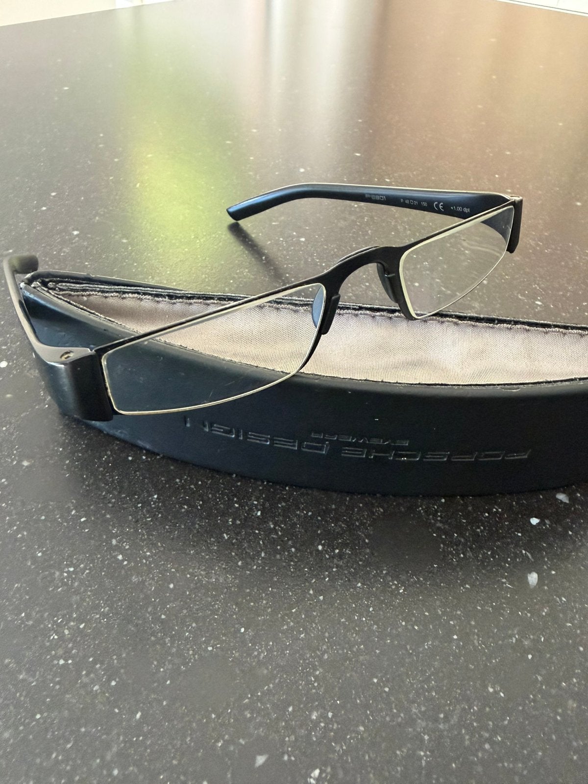 Te koop:Leesbril Porsche Design leesbril P8801/1.0, Overige merken, Zwart, Ophalen of Verzenden, Zo goed als nieuw