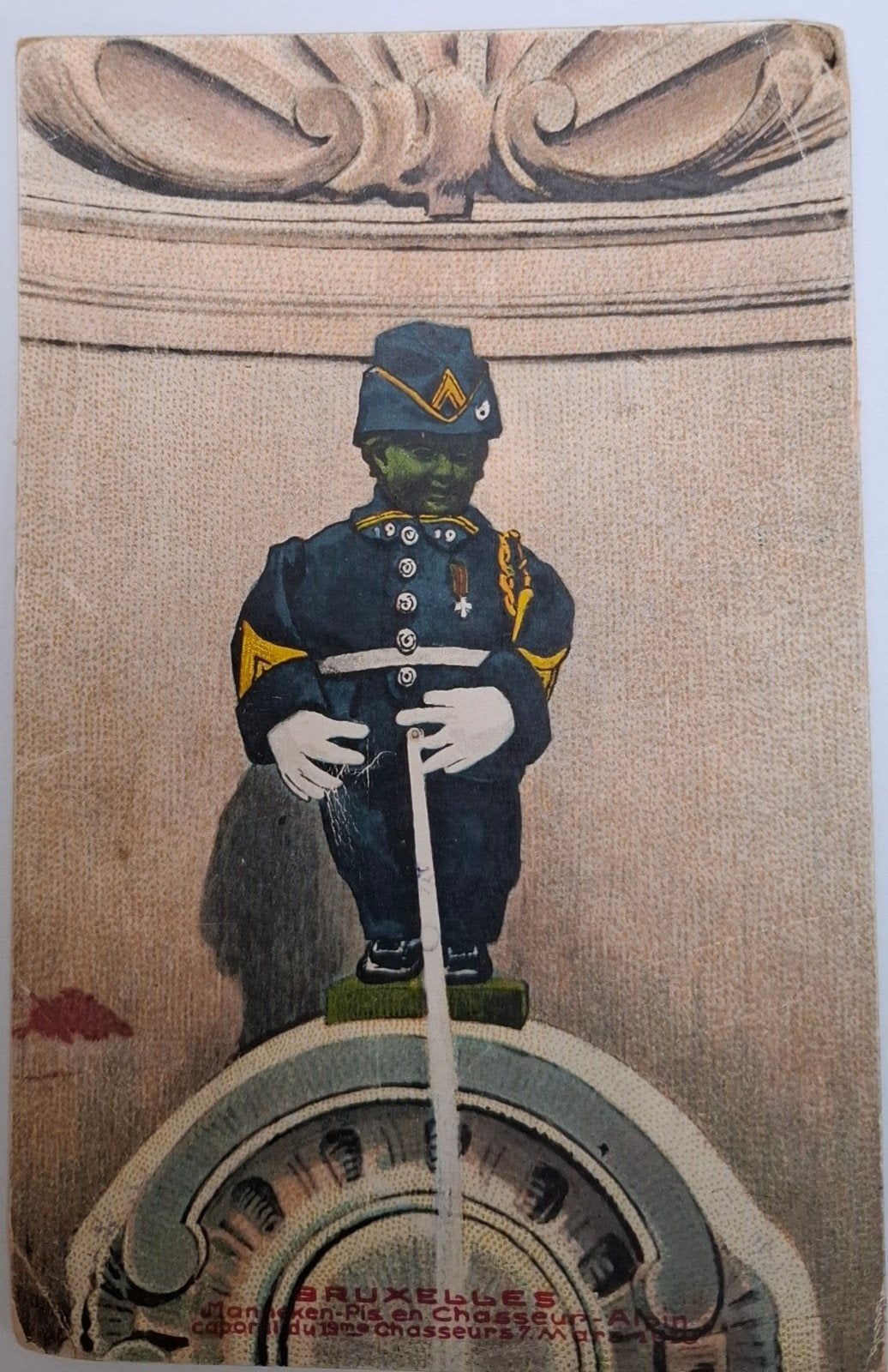 Manneken-pis Chasseur Alpin, Collections, Enlèvement ou Envoi, Affranchie, Bruxelles (Capitale)