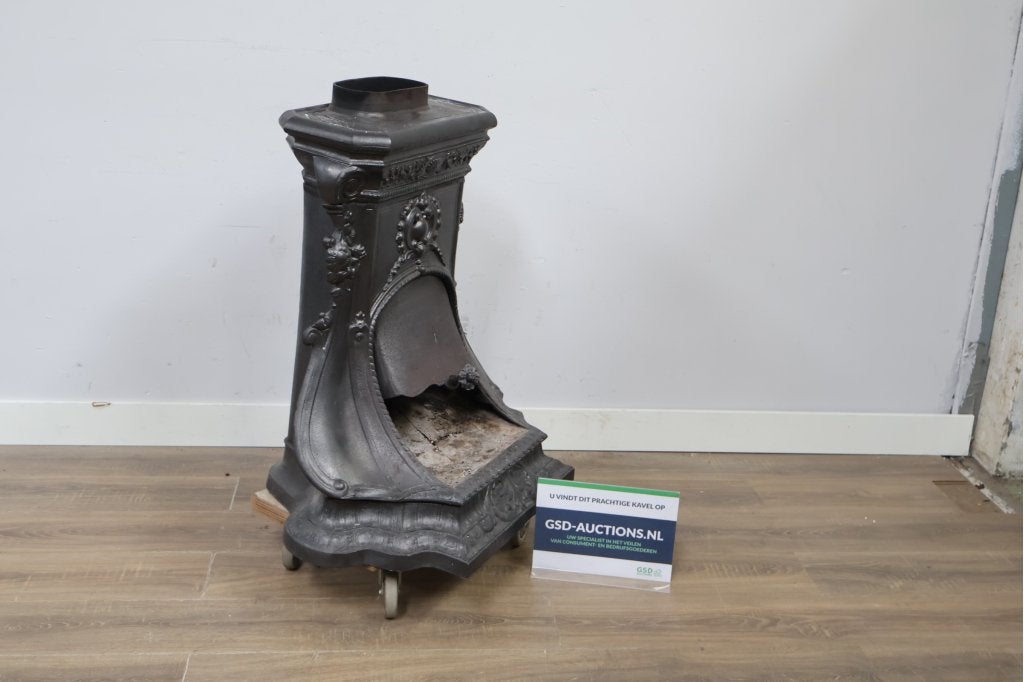Antiek Gietijzeren Kachel, Antiek en Kunst