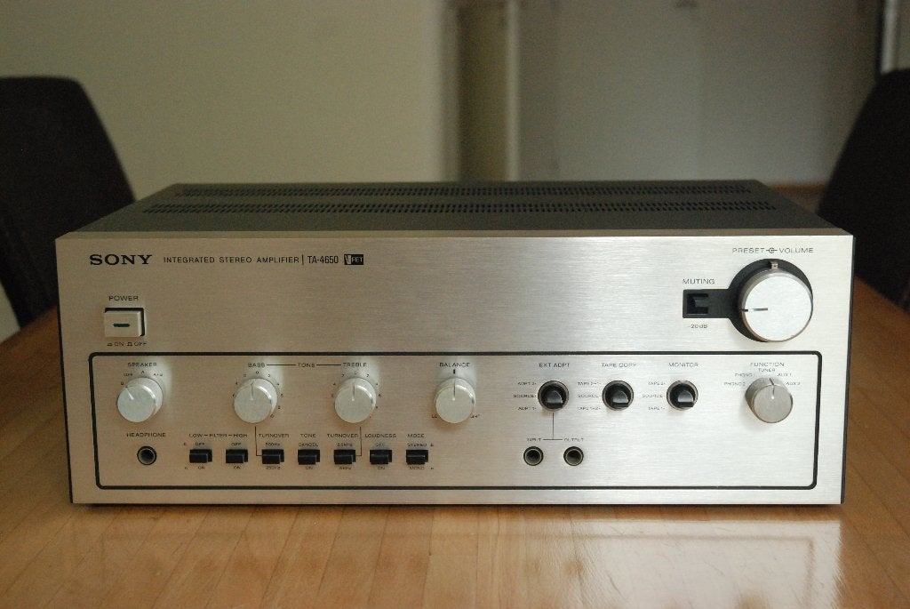 Sony TA-4650 geïntegreerde versterker met VFET's, Audio, Tv en Foto, Versterkers en Ontvangers, Ophalen, Gebruikt, 60 tot 120 watt