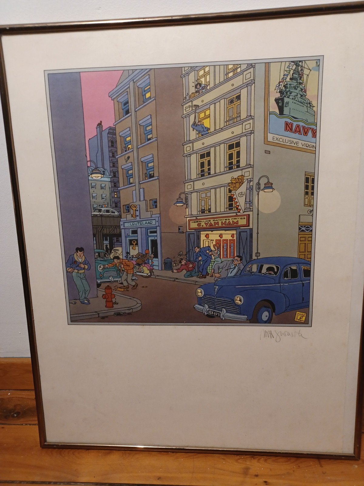 litho signée Joost Swarte Ochtendschemer 1975, Enlèvement