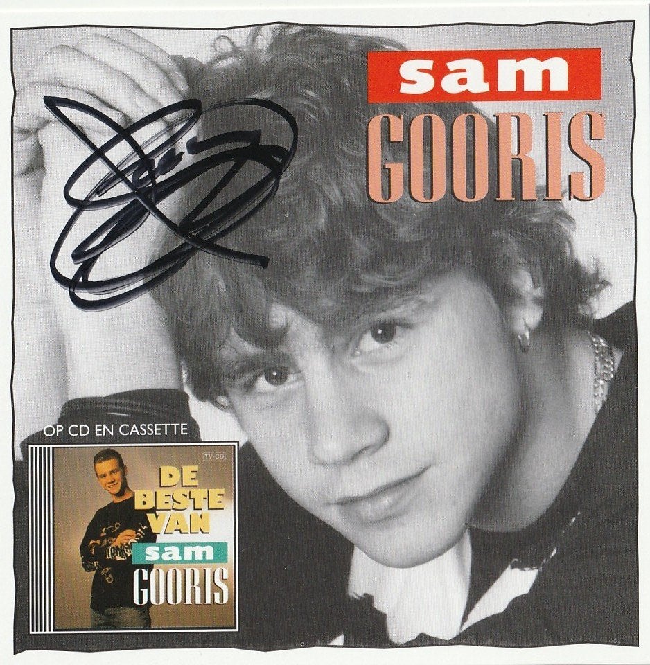 Sam Gooris - foto met handtekening - 1996, Ophalen of Verzenden, Zo goed als nieuw, Foto of Kaart, Gesigneerd